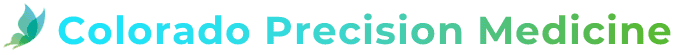 Colorado Precision Medicine logo with modern design and vibrant colors.
