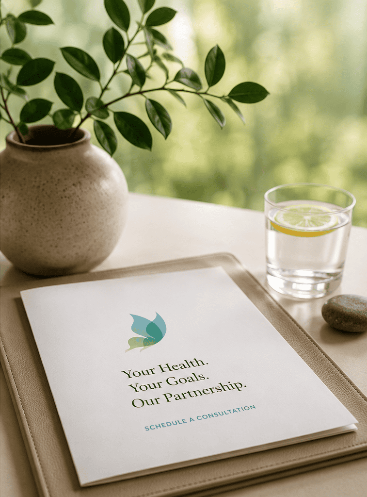 Brochure for health goals and partnership at Colorado Precision Medicine.